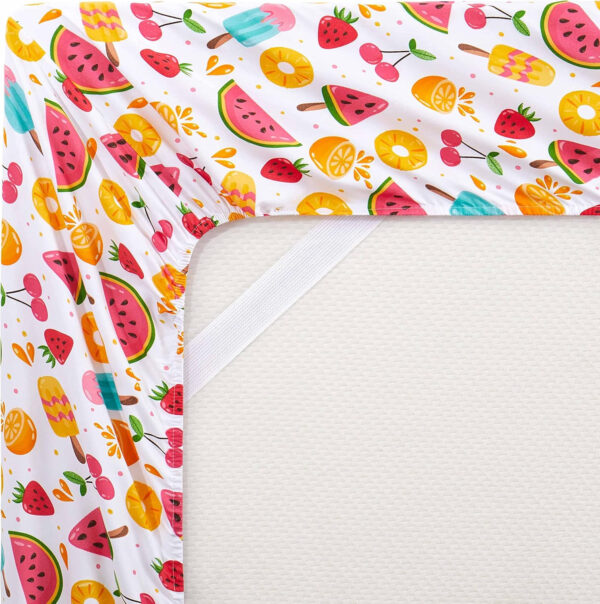 1500 Supreme Kids Bed Sheet Collection - Twin Sheets Bed Sheets Kids Bedding Sets for Girls Boys Toddlers with Fitted, Flat, and Pillowcase, Twin, Summer Fun Pink