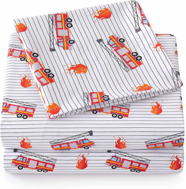 1500 Supreme Kids Bed Sheet Collection - Twin Sheets Bed Sheets Kids Bedding Sets for Girls Boys Toddlers with Fitted, Flat, and Pillowcase, Twin, Summer Fun Pink