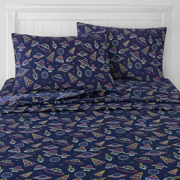 1500 Supreme Kids Bed Sheet Collection - Twin Sheets Bed Sheets Kids Bedding Sets for Girls Boys Toddlers with Fitted, Flat, and Pillowcase, Twin, Summer Fun Pink