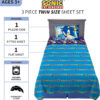 Franco Kids Bedding Super Soft Microfiber Sheet Set, Twin, Sonic The Hedgehog, Anime