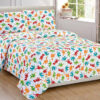 688b9ebf9c9bf9cc969804b06bdba484805e1e310112eb6e20658.jpg Linen Plus Sheet Set for Kids/Teens Dinosaur Jurassic White Orange Blue Red Green Yellow Flat Sheet Fitted Sheet and Pillow Cases Full Size New