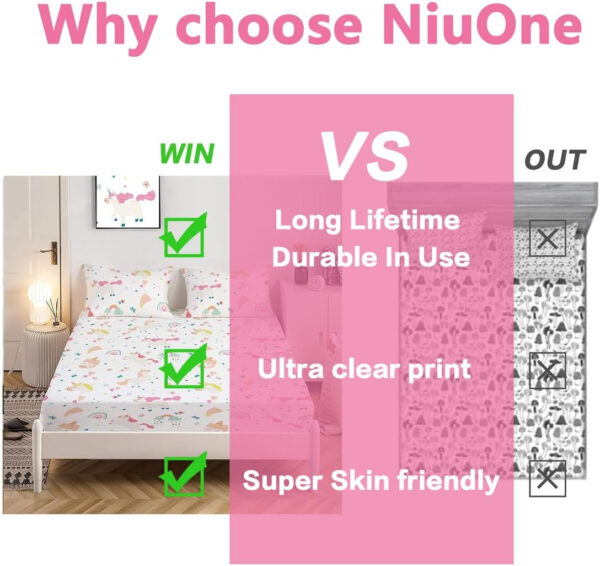 Unicorn Fitted Sheet Set Twin Size Pink Flower Rainbow Bedding Set for Girls Cute Star Multi-Colour Sheet Microfiber Kids Twin Sheets with 1 Pillowcases Girls Sheets