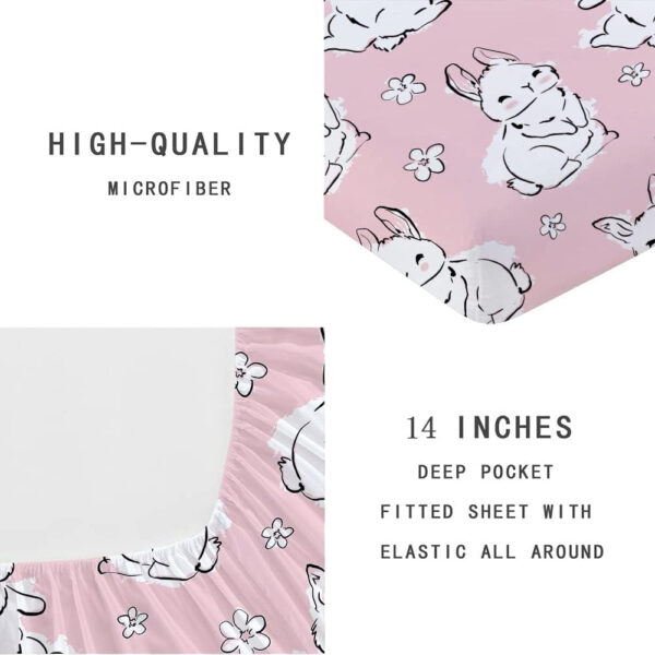 Unicorn Fitted Sheet Set Twin Size Pink Flower Rainbow Bedding Set for Girls Cute Star Multi-Colour Sheet Microfiber Kids Twin Sheets with 1 Pillowcases Girls Sheets