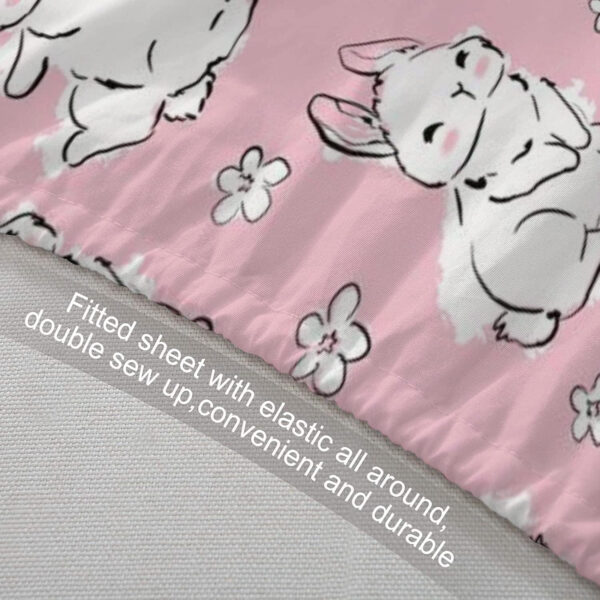 Unicorn Fitted Sheet Set Twin Size Pink Flower Rainbow Bedding Set for Girls Cute Star Multi-Colour Sheet Microfiber Kids Twin Sheets with 1 Pillowcases Girls Sheets