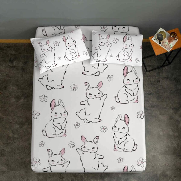 Unicorn Fitted Sheet Set Twin Size Pink Flower Rainbow Bedding Set for Girls Cute Star Multi-Colour Sheet Microfiber Kids Twin Sheets with 1 Pillowcases Girls Sheets