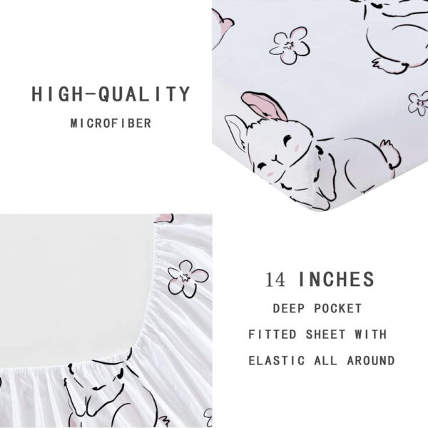 Unicorn Fitted Sheet Set Twin Size Pink Flower Rainbow Bedding Set for Girls Cute Star Multi-Colour Sheet Microfiber Kids Twin Sheets with 1 Pillowcases Girls Sheets