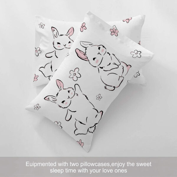 Unicorn Fitted Sheet Set Twin Size Pink Flower Rainbow Bedding Set for Girls Cute Star Multi-Colour Sheet Microfiber Kids Twin Sheets with 1 Pillowcases Girls Sheets