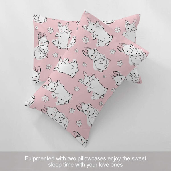 Unicorn Fitted Sheet Set Twin Size Pink Flower Rainbow Bedding Set for Girls Cute Star Multi-Colour Sheet Microfiber Kids Twin Sheets with 1 Pillowcases Girls Sheets