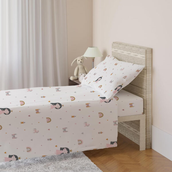 Bed Sheets for Kids Girls, Soft Microfiber Twin Sheets Set 3 Piece Deep Pocket Bed Sheet Set, Breathable Sheet Sets Twin Size Bed Pink Unicorn Printed