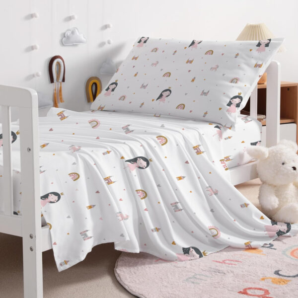 Bed Sheets for Kids Girls, Soft Microfiber Twin Sheets Set 3 Piece Deep Pocket Bed Sheet Set, Breathable Sheet Sets Twin Size Bed Pink Unicorn Printed