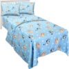 Bluey Twin Bedding Set - Bundle With Bed Sheets, Flat Sheet, Fitted Sheet, Pillowcase, and Stickers | For Boys and Girls