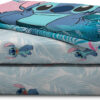 Jay Franco Disney Lilo & Stitch Floral Fun Queen Sheet Set - 4 Piece Set Super Soft and Cozy Kid’s Bedding - Fade Resistant Microfiber Sheets (Official Disney Product)