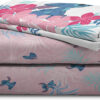 Jay Franco Disney Lilo & Stitch Floral Fun Queen Sheet Set - 4 Piece Set Super Soft and Cozy Kid’s Bedding - Fade Resistant Microfiber Sheets (Official Disney Product)