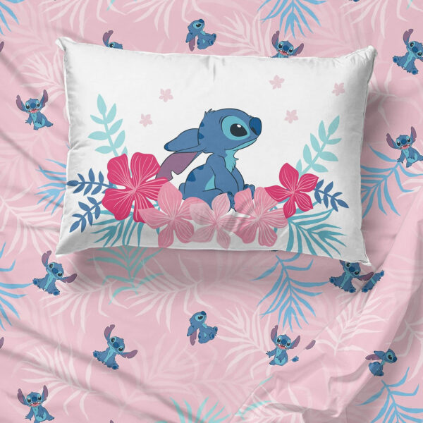 Jay Franco Disney Lilo & Stitch Floral Fun Queen Sheet Set - 4 Piece Set Super Soft and Cozy Kid’s Bedding - Fade Resistant Microfiber Sheets (Official Disney Product)