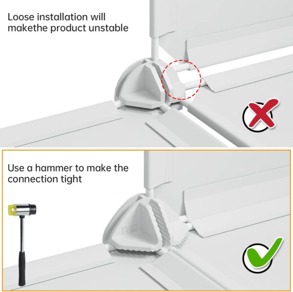 VIPZONE Baby Closet,Dresser, Kids Closet Organizers, Portable Kids Wardrobe for Closet, Bedroom, Nursery, Cubby, Cabinet, Clothes, Dress, Baby Storage Shelf, Armoire Clothes Hanging (12 Cube, White)