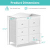 688bbe6b29ab90d9796ffe1bbaf7f00592b00db1861796f7d93cb.jpg BOLUO Changing Table Dresser with 6 Fabric Drawers, Baby Dresser with Changing Table Top Diaper Changing Station with Storage for Nursery Modern