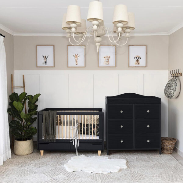 688bbe8065cd16c98d85cf5b7a144c557a006a0b311c3b65d679e.jpg BOLUO Changing Table Dresser with 6 Fabric Drawers, Baby Dresser with Changing Table Top Diaper Changing Station with Storage for Nursery Modern