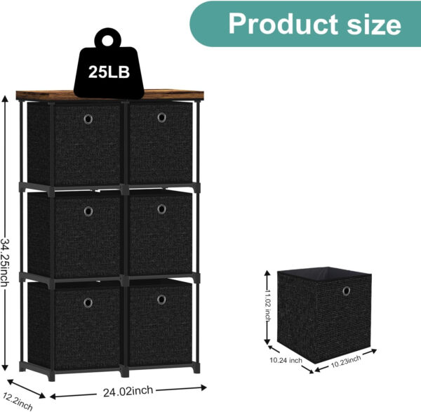 Storage Tower Unit with 12 Drawers, Vintage Floral Cube Organizer Shelf, Tall Fabric Dresser for Bedroom, Closet, Nursery, Hallway, Entryway