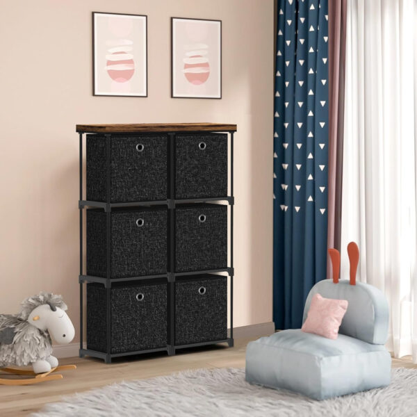 Storage Tower Unit with 12 Drawers, Vintage Floral Cube Organizer Shelf, Tall Fabric Dresser for Bedroom, Closet, Nursery, Hallway, Entryway