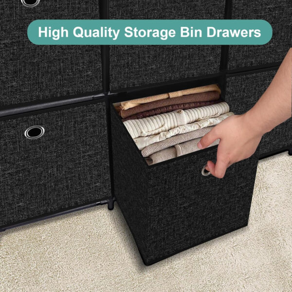 Storage Tower Unit with 12 Drawers, Vintage Floral Cube Organizer Shelf, Tall Fabric Dresser for Bedroom, Closet, Nursery, Hallway, Entryway