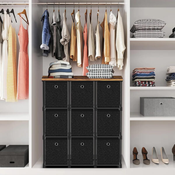 Storage Tower Unit with 12 Drawers, Vintage Floral Cube Organizer Shelf, Tall Fabric Dresser for Bedroom, Closet, Nursery, Hallway, Entryway