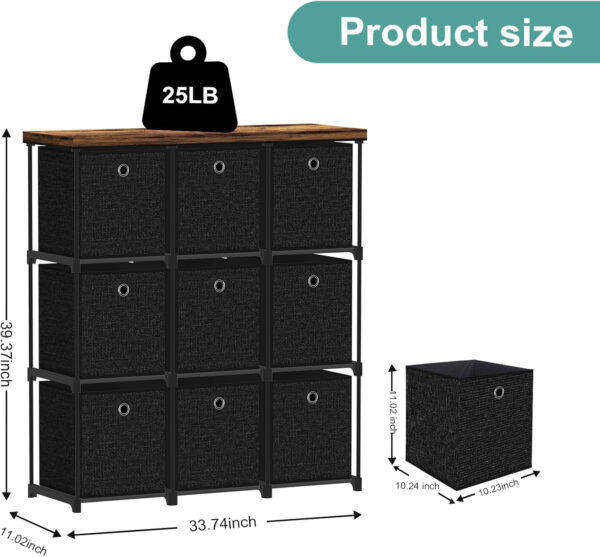 Storage Tower Unit with 12 Drawers, Vintage Floral Cube Organizer Shelf, Tall Fabric Dresser for Bedroom, Closet, Nursery, Hallway, Entryway