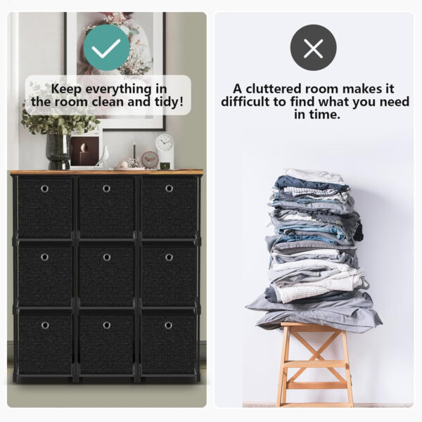 Storage Tower Unit with 12 Drawers, Vintage Floral Cube Organizer Shelf, Tall Fabric Dresser for Bedroom, Closet, Nursery, Hallway, Entryway