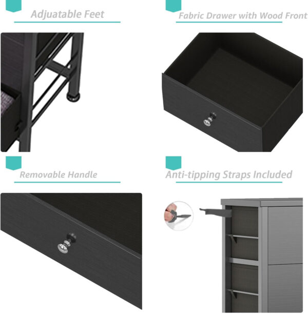 688bc2418a7cf8c7793a20e1ddda3ba495b5c4ed9ce499faa4977.jpg BOLUO White Dresser for Bedroom 6 Drawer Organizers Fabric Storage Chest Tower Small Dressers Unit for Closet Nursery Hallway Office, Kids and Adult Modern