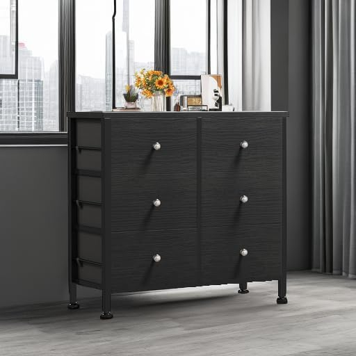 688bc242ce5f0a683e419e74c0696e7954c61ef4e684962524c80.jpg BOLUO White Dresser for Bedroom 6 Drawer Organizers Fabric Storage Chest Tower Small Dressers Unit for Closet Nursery Hallway Office, Kids and Adult Modern