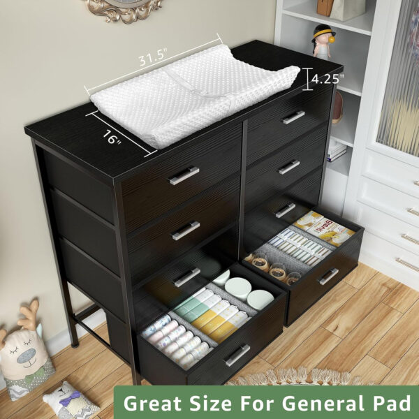 688bc24b66b6d786169c6cc6095b7f337fcbfe6fa733d3ea42894.jpg BOLUO White Dresser for Bedroom 6 Drawer Organizers Fabric Storage Chest Tower Small Dressers Unit for Closet Nursery Hallway Office, Kids and Adult Modern