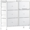 688bc253de948c49f02c0693b9d1b1fd57a7ec58187a7b96832ee.jpg BOLUO White Dresser for Bedroom 6 Drawer Organizers Fabric Storage Chest Tower Small Dressers Unit for Closet Nursery Hallway Office, Kids and Adult Modern