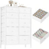 688bc2680a91b08b85f168cc8c6c565223a35788b9fa328634a55.jpg BOLUO White Dresser for Bedroom 6 Drawer Organizers Fabric Storage Chest Tower Small Dressers Unit for Closet Nursery Hallway Office, Kids and Adult Modern