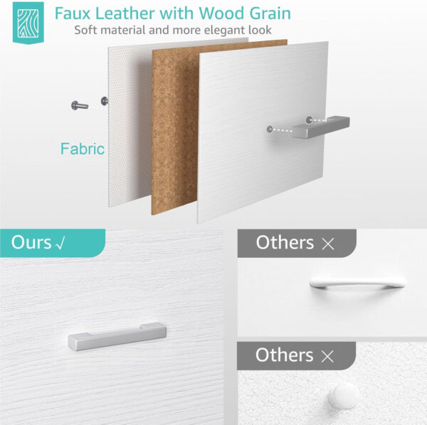 688bc26c5787f8234ff6f63b34bebe799a1e2a04e7b2dcd375e33.jpg BOLUO White Dresser for Bedroom 6 Drawer Organizers Fabric Storage Chest Tower Small Dressers Unit for Closet Nursery Hallway Office, Kids and Adult Modern