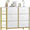 688bc2723d8b8d30cb89fc0778b9cbe29edbd87b3376b27ac79fe.jpg BOLUO White Dresser for Bedroom 6 Drawer Organizers Fabric Storage Chest Tower Small Dressers Unit for Closet Nursery Hallway Office, Kids and Adult Modern