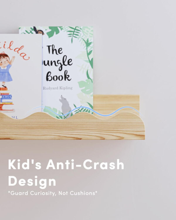 Kids' Bookshelf Set of 4 - White Floating Nursery Book Shelves, Picture Ledge Shelf for Wall Decor and Storage - Perfect for Books, Toys, Photo Frames, and Nursery Décor