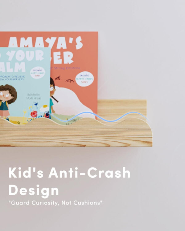 Kids' Bookshelf Set of 4 - White Floating Nursery Book Shelves, Picture Ledge Shelf for Wall Decor and Storage - Perfect for Books, Toys, Photo Frames, and Nursery Décor