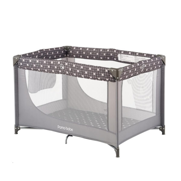 Pamo Babe Travel Foldable Portable Bassinet Baby Infant Comfortable Play Yard Crib Cot with Soft Mattress Breathable Mesh Walls, and Carry Bag Blue