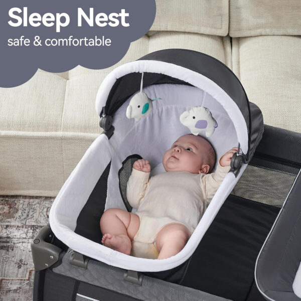 Pamo Babe Portable Playpen Foldable Playard for Baby and Toddler Mattress, Changing Table for Newborn Portable Playard