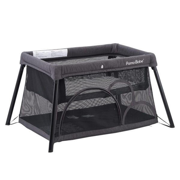 Pamo Babe Travel Crib Lightweight Playpen Baby Playard with Bassinet Portable Mini Playard