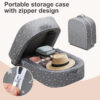688bc7cc936d866146fc89036d52248614ba87ee45b17e4ce8f42.jpg REAWUL Foldable Toddler Travel Bed, Portable Folding Floor Bed with Washable Cover,Soft and Safe Foam Crib,Grey
