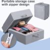 688bc7d9233e1451b5114dc508ab6efeef22d643ed4d6debfab5f.jpg REAWUL Foldable Toddler Travel Bed, Portable Folding Floor Bed with Washable Cover,Soft and Safe Foam Crib,Grey