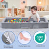 688bc7dac134fed293563168dc5b2e948ba461b938086e05f7de8.jpg REAWUL Foldable Toddler Travel Bed, Portable Folding Floor Bed with Washable Cover,Soft and Safe Foam Crib,Grey