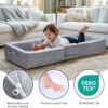 688bc7e56e343d89f25df473a4fffdd3064f09fbb4ab999a61e08.jpg REAWUL Foldable Toddler Travel Bed, Portable Folding Floor Bed with Washable Cover,Soft and Safe Foam Crib,Grey