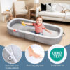 688bc7efe311503f773f6bf0483f2c40b5351969c715577b98ded.jpg REAWUL Foldable Toddler Travel Bed, Portable Folding Floor Bed with Washable Cover,Soft and Safe Foam Crib,Grey