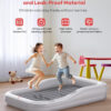 QPAU Inflatable Toddler Travel Bed with Tent, Baby Crib Tent, Portable Kids Air Mattress with Safety Bumpers, Ideal for Home, Grandma's, Camping, Traveling -Includes Fast Electric Pump