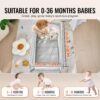 VEVOR Baby Travel Crib and Play Yard, Folding Baby Playpen with Soft Mattress Pad, Portable Toddlers Crib with Breathable Mesh and Travel Bag, Indoor/Outdoor Kid Activity Center for 0-36 Months Babies