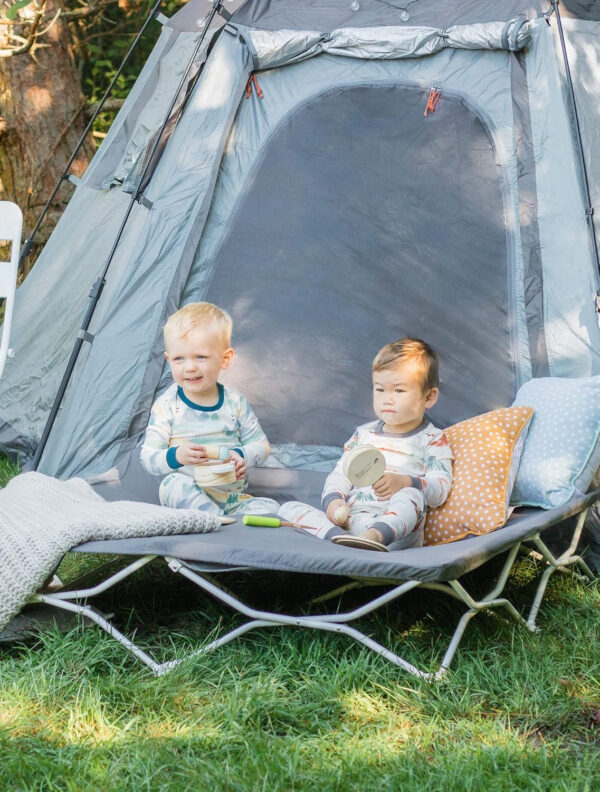 Regalo My Cot Deluxe Portable Toddler Bed with Canopy, Provides UV Protection