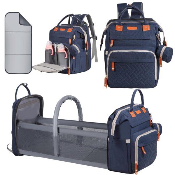 Diaper Bag, Baby Essentials, Multi-functional Large-capacity Diaper Bag Backpack, Best Gift for Newborns with Diaper Changing Station, Travel Essentials Diaper Bag Backpack (Pink)