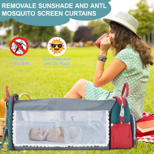 Diaper Bag, Baby Essentials, Multi-functional Large-capacity Diaper Bag Backpack, Best Gift for Newborns with Diaper Changing Station, Travel Essentials Diaper Bag Backpack (Pink)