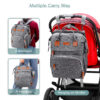 Diaper Bag Backpack with Changing Station, Large Diaper Bag, Baby Bag, Multifunctional Diaper Bag, Gray